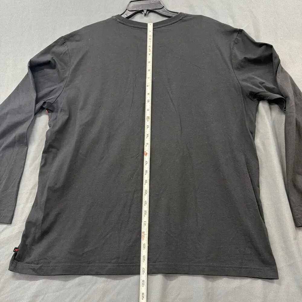 SKI DOO BRP MENS GRAY SNOWMOBILE CREW NECK LONG SLEEVE COTTON BLEND TSHIRT XL